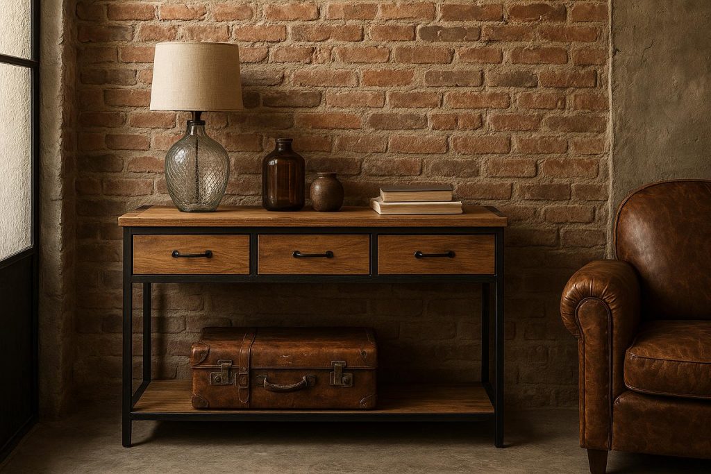 Comment choisir une console industrielle en bois et métal pour un intérieur vintage