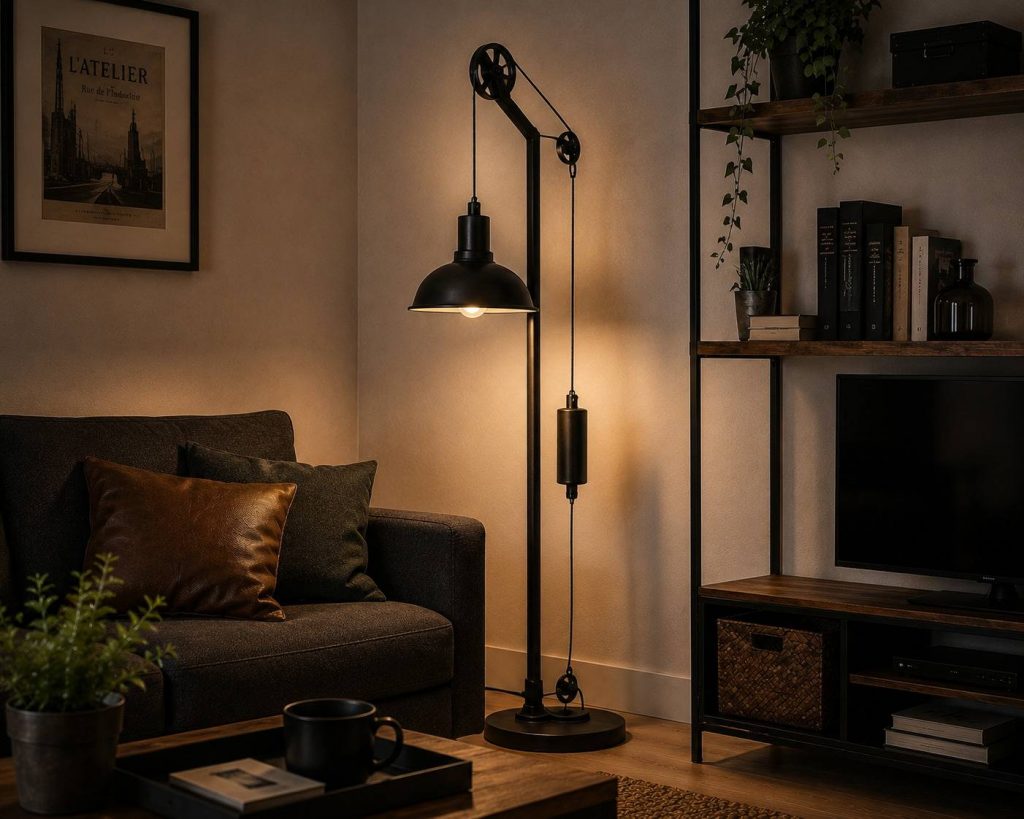 Comment choisir un lampadaire industriel pour un salon ou bureau chaleureux