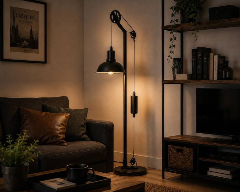 Comment choisir un lampadaire industriel pour un salon ou bureau chaleureux