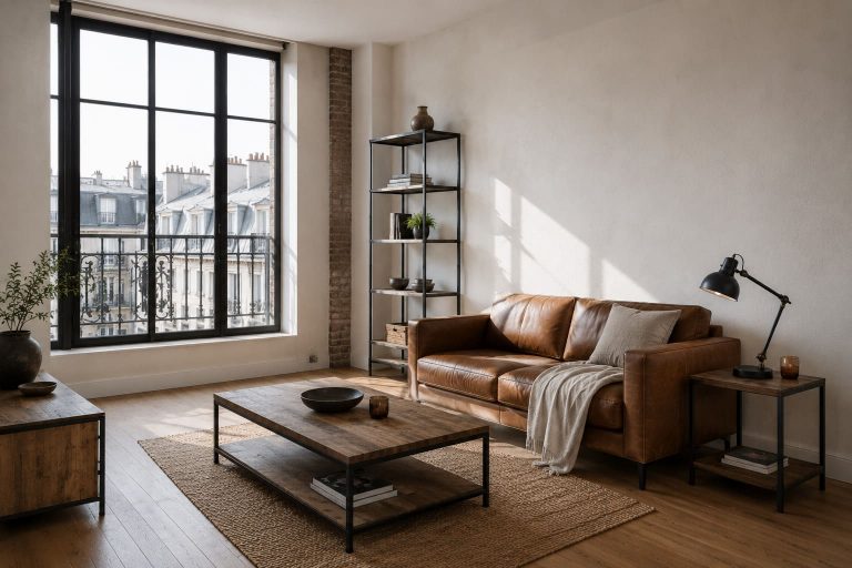 Déco industrielle sans percer : idées faciles pour un logement en location