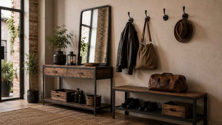 Déco industrielle sans percer : idées faciles pour un logement en location